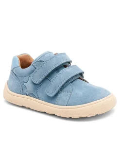 Skórzane buty barefoot "Luna" w kolorze błękitnym