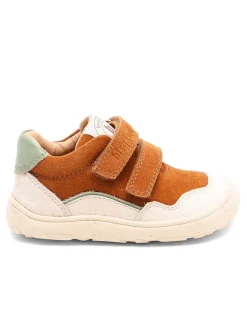 Skórzane buty barefoot "Morten" w kolorze kremowo-pomarańczowym