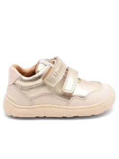 Skórzane buty barefoot "Morten" w kolorze kremowo-błękitnym