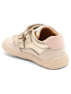 Skórzane buty barefoot "Morten" w kolorze kremowo-błękitnym