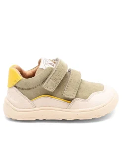 Skórzane buty barefoot "Morten" w kolorze kremowo-oliwkowym