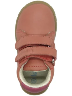 Skórzane buty barefoot w kolorze czerwonym