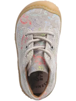 Skórzane buty "Dots" w kolorze beżowym do nauki chodzenia