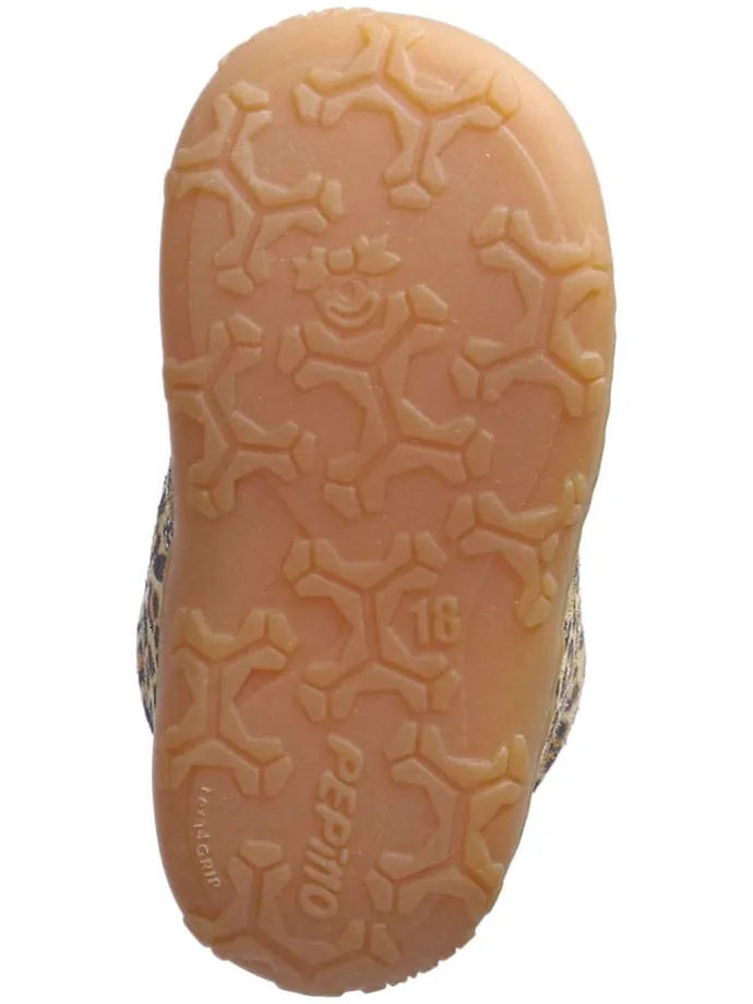 Skórzane buty "Dots" w kolorze beżowo-brązowym do nauki chodzenia