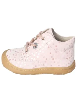 Skórzane buty "Dots" w kolorze jasnoróżowym do nauki chodzenia