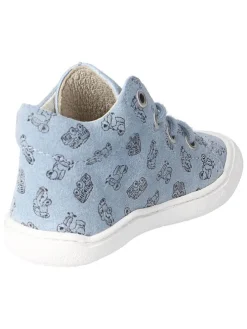 Skórzane buty "Kenny" w kolorze błękitnym do nauki chodzenia