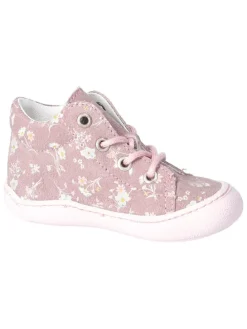 Skórzane buty "kenny" w kolorze jasnoróżowym do nauki chodzenia