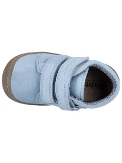 Skórzane buty "Maxi" w kolorze błękitnym do nauki chodzenia