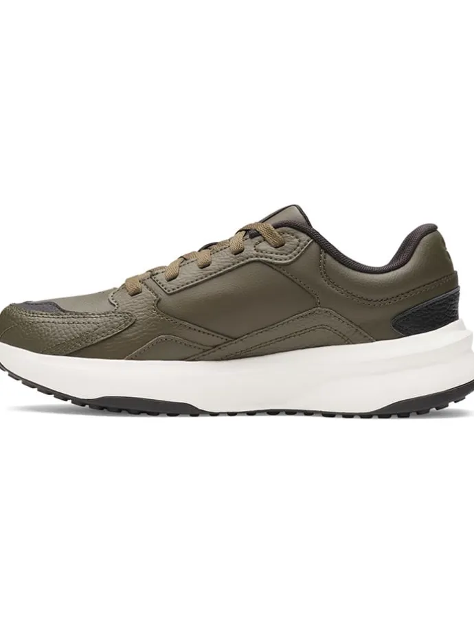 Skórzane buty sportowe w kolorze khaki