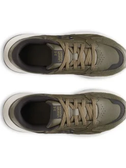 Skórzane buty sportowe w kolorze khaki