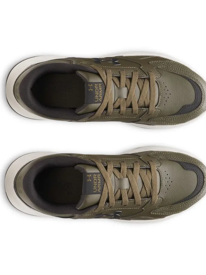 Skórzane buty sportowe w kolorze khaki