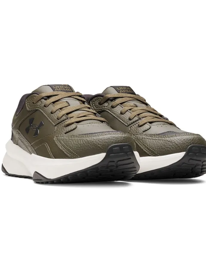 Skórzane buty sportowe w kolorze khaki