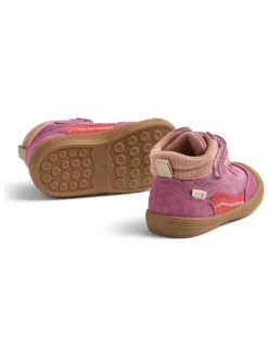 Skórzane buty "Tody Tex" w kolorze fioletowym do nauki chodzenia
