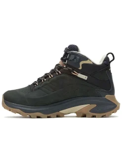 Skórzane buty trekkingowe "Moab Speed 2 Mid" w kolorze granatowo-czarnym