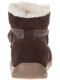 Skórzane buty w kolorze brązowym do chodzenia na boso