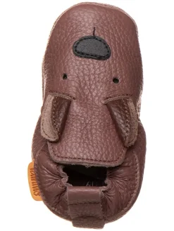 Skórzane buty w kolorze brązowym do raczkowania