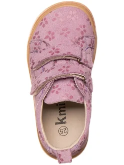 Skórzane buty w kolorze fioletowym do chodzenia na boso
