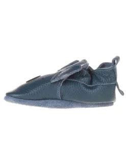 Skórzane buty w kolorze granatowym do raczkowania