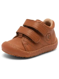 Skórzane buty w kolorze jasnobrązowym do nauki chodzenia