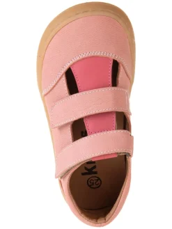 Skórzane buty w kolorze jasnoróżowym do chodzenia na boso