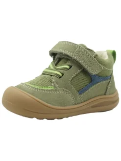 Skórzane buty w kolorze khaki do nauki chodzenia