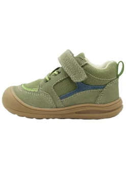 Skórzane buty w kolorze khaki do nauki chodzenia