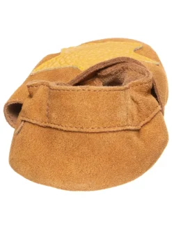 Skórzane buty w kolorze pomarańczowym do raczkowania