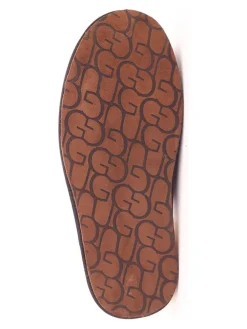 Skórzane kapcie "Scuff" w kolorze czarnym
