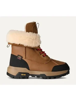 Skórzane kozaki zimowe "Adirondack" w kolorze jasnobrązowym