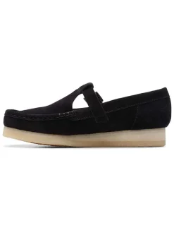 Skórzane mokasyny "Wallabee" w kolorze czarnym