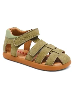 Skórzane półsandały "Ryle" w kolorze khaki