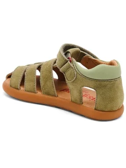 Skórzane półsandały "Ryle" w kolorze khaki