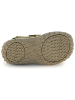 Skórzane sandały w kolorze khaki