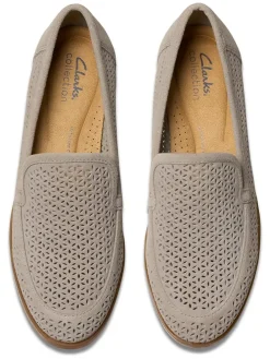 Skórzane slippersy "Trish Cove" w kolorze beżowym