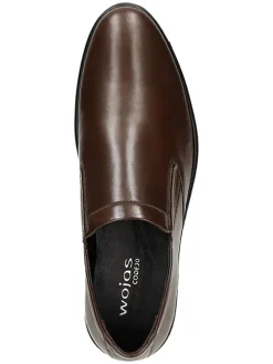 Skórzane slippersy w kolorze brązowym