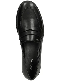 Skórzane slippersy w kolorze czarnym