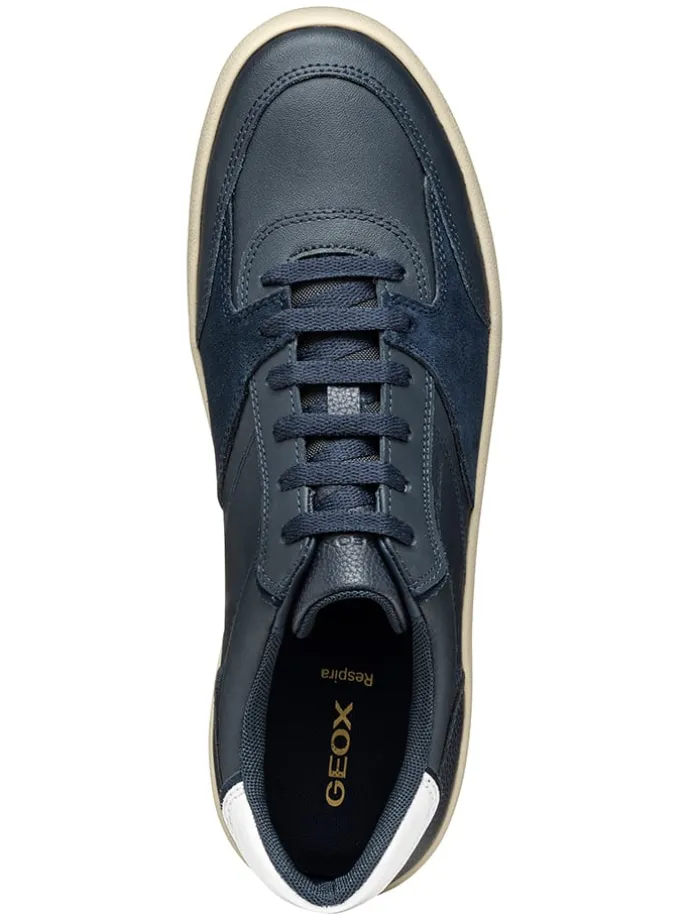 Skórzane sneakersy "Affile" w kolorze granatowym