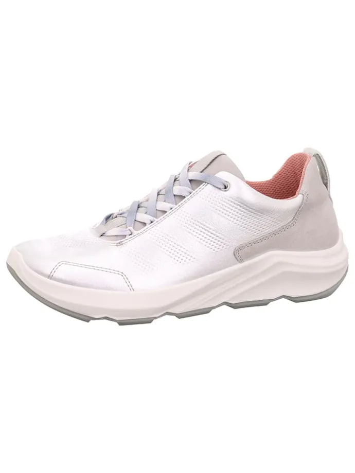Skórzane sneakersy "Bliss" w kolorze srebrnym