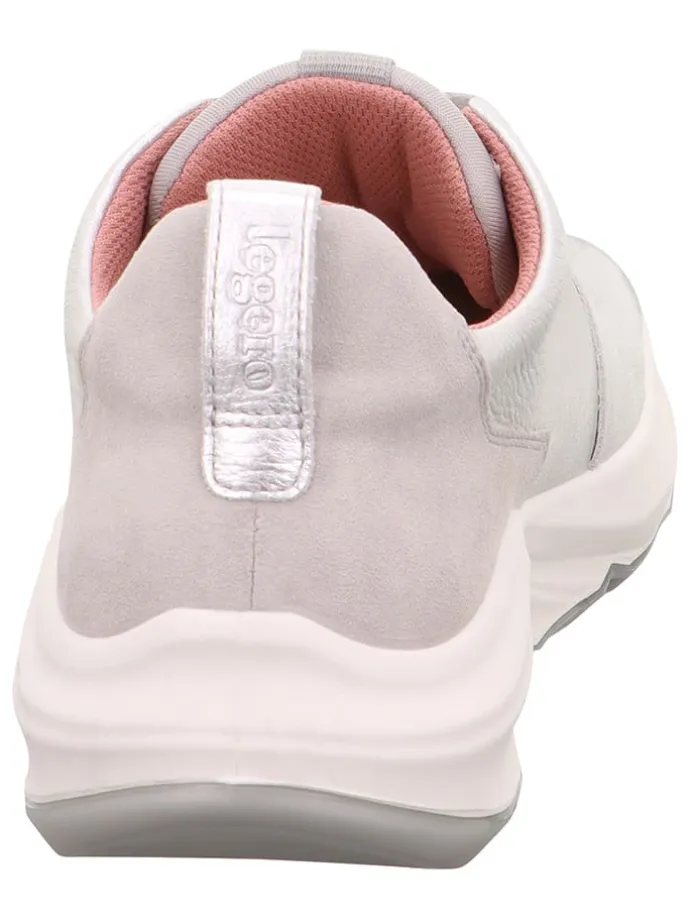 Skórzane sneakersy "Bliss" w kolorze srebrnym