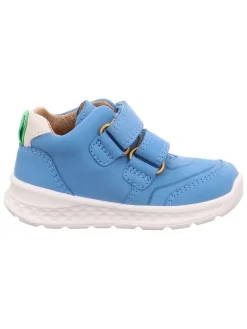 Skórzane sneakersy "Breeze" w kolorze błękitnym