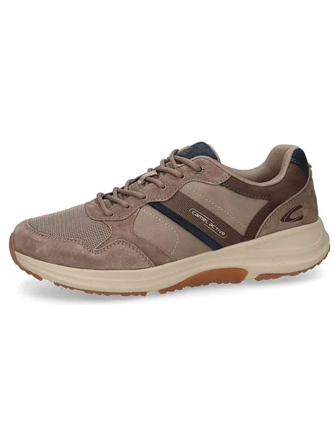 Skórzane sneakersy "Connect" w kolorze szarobrązowym