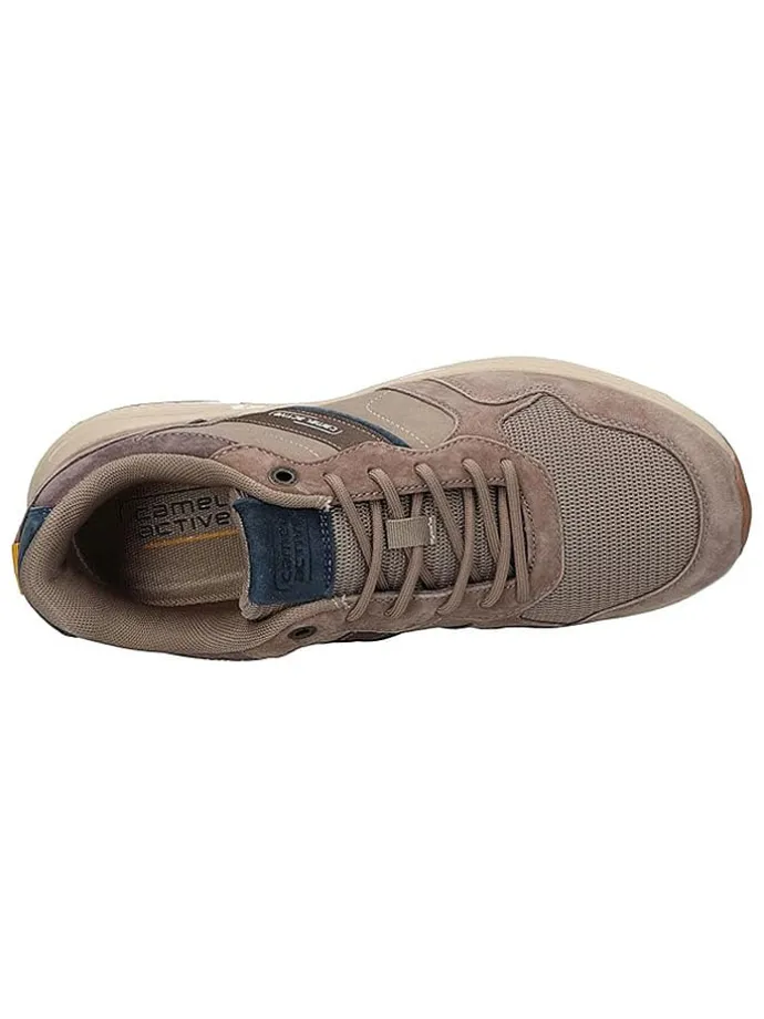 Skórzane sneakersy "Connect" w kolorze szarobrązowym