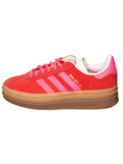 Skórzane sneakersy "Gazelle Bold" w kolorze czerwonym