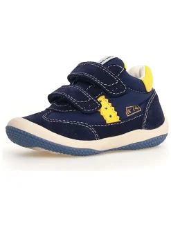 Skórzane sneakersy "Go" w kolorze granatowym