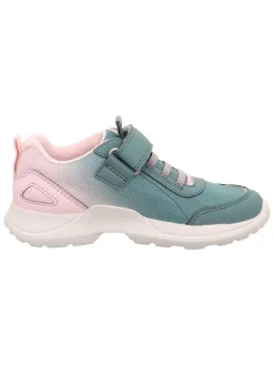Skórzane sneakersy "Rush" w kolorze jasnoróżowo-zielonym