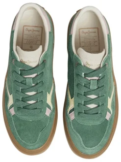 Skórzane sneakersy "Travis Retro" w kolorze zielonym