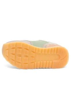 Skórzane sneakersy "Walde" w kolorze szaro-zielonym