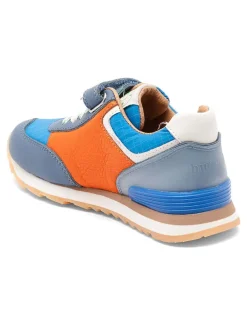 Skórzane sneakersy "Walde" w kolorze niebiesko-pomarańczowym