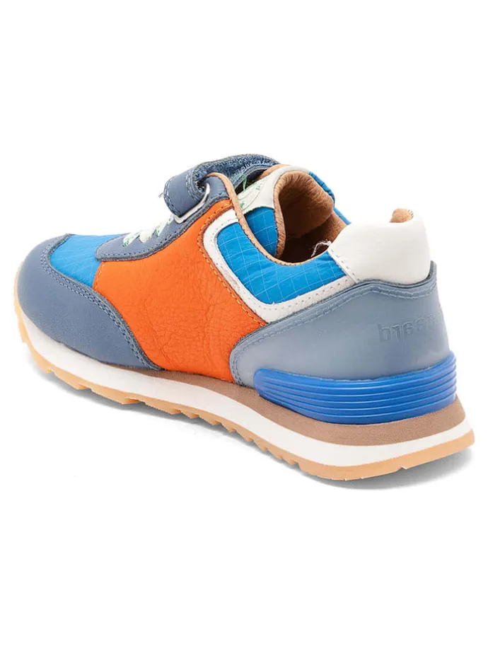 Skórzane sneakersy "Walde" w kolorze niebiesko-pomarańczowym