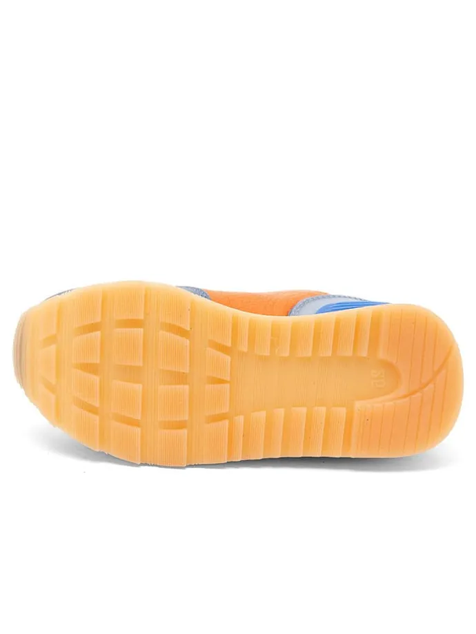 Skórzane sneakersy "Walde" w kolorze niebiesko-pomarańczowym